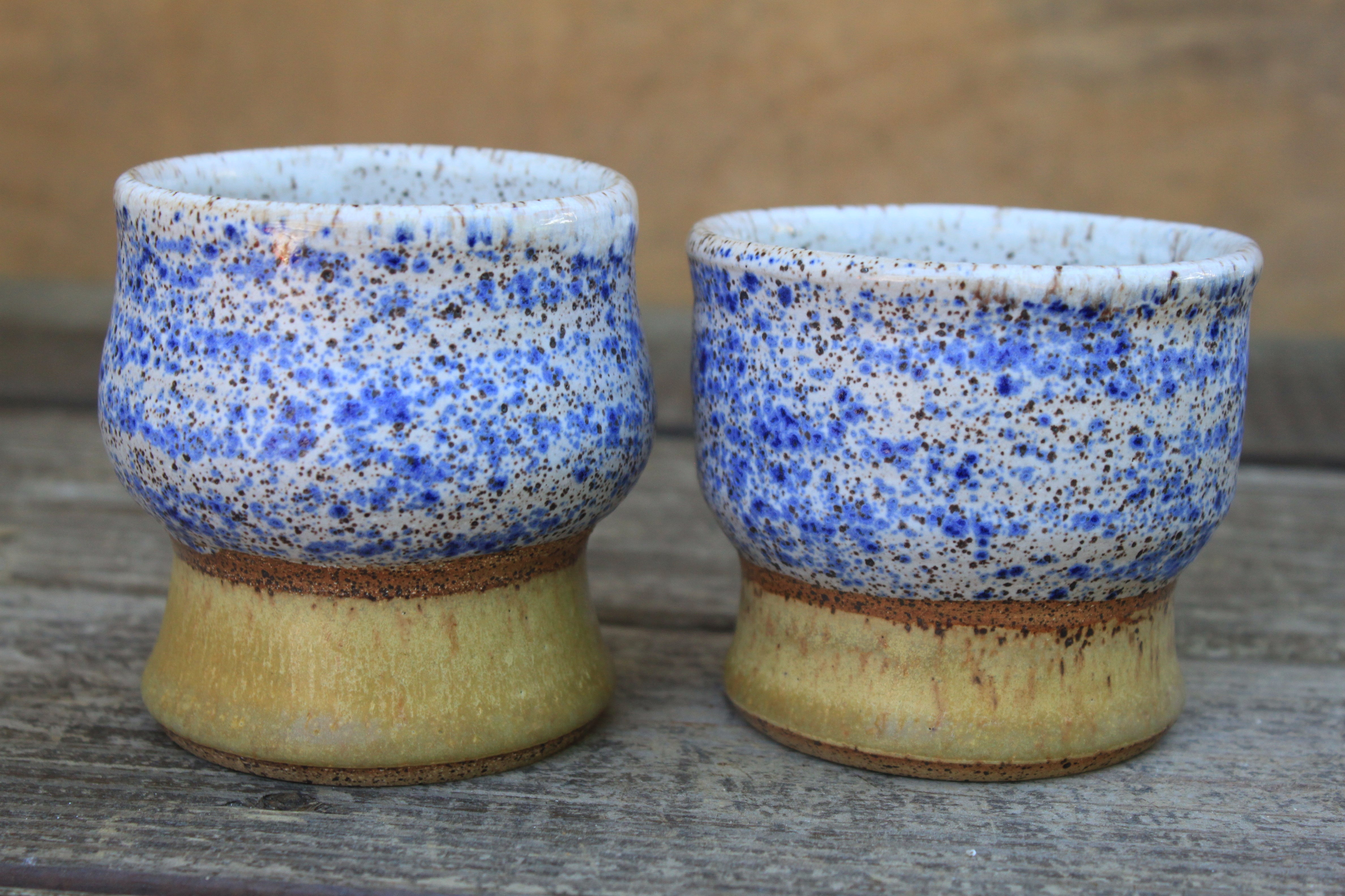 Blue Splatter and Honey Gold Sippers - sold separately, 10 oz