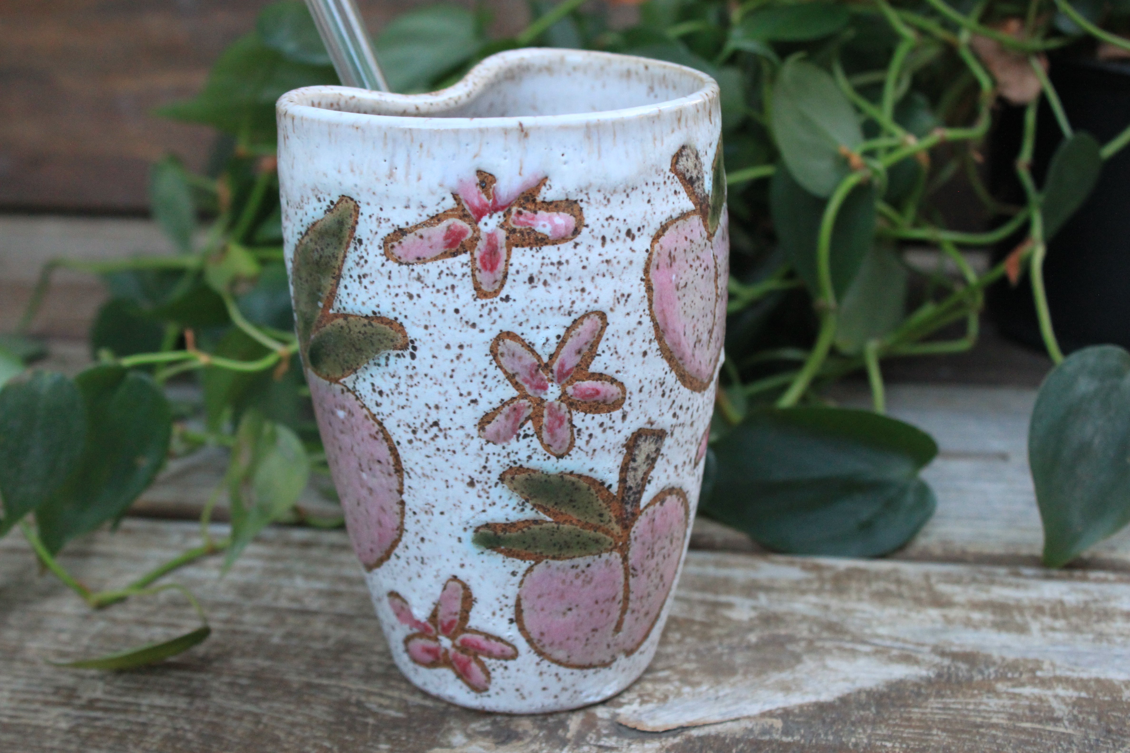 Fruity Fun - Peachy Party Straw Cup, 15 oz