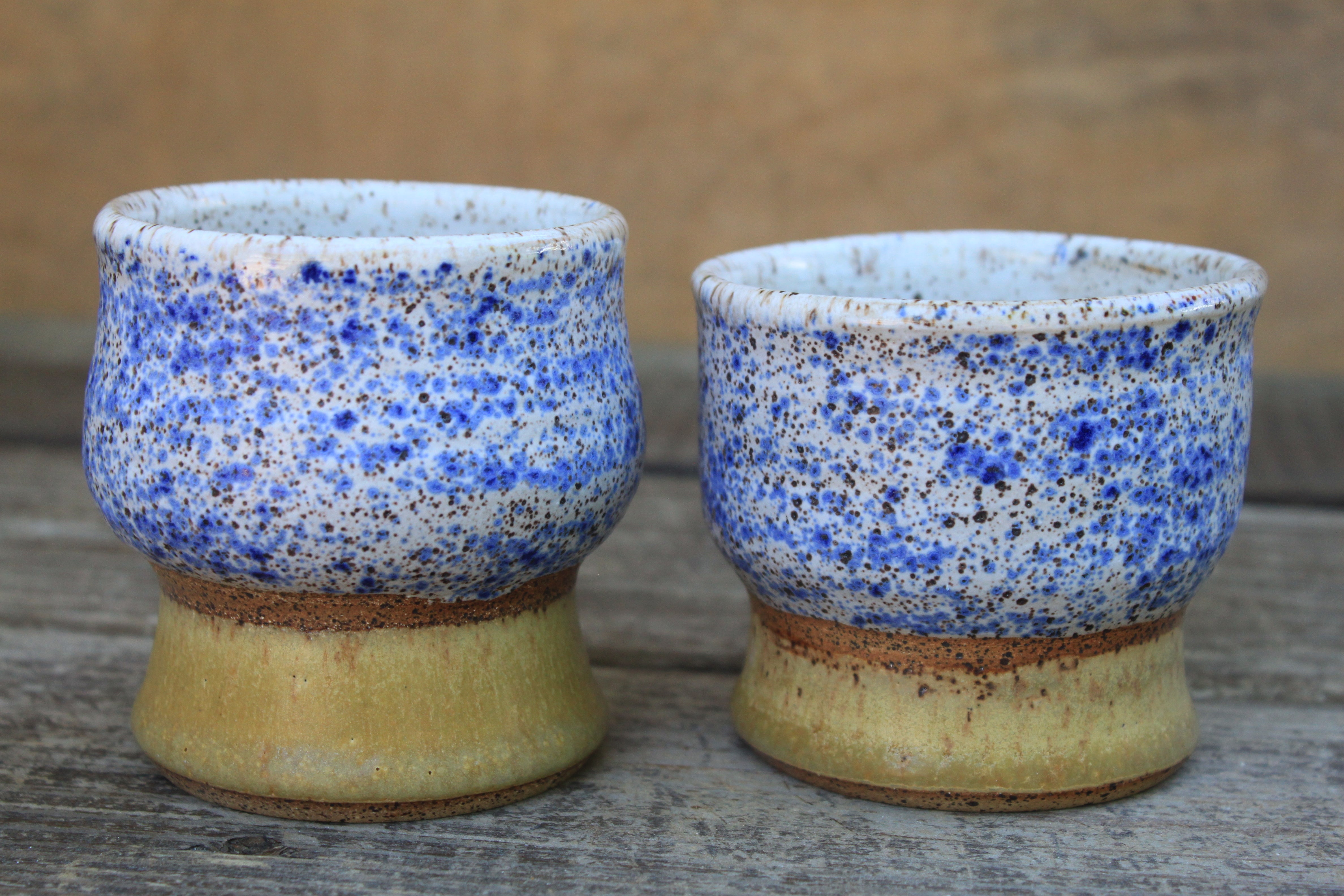 Blue Splatter and Honey Gold Sippers - sold separately, 10 oz