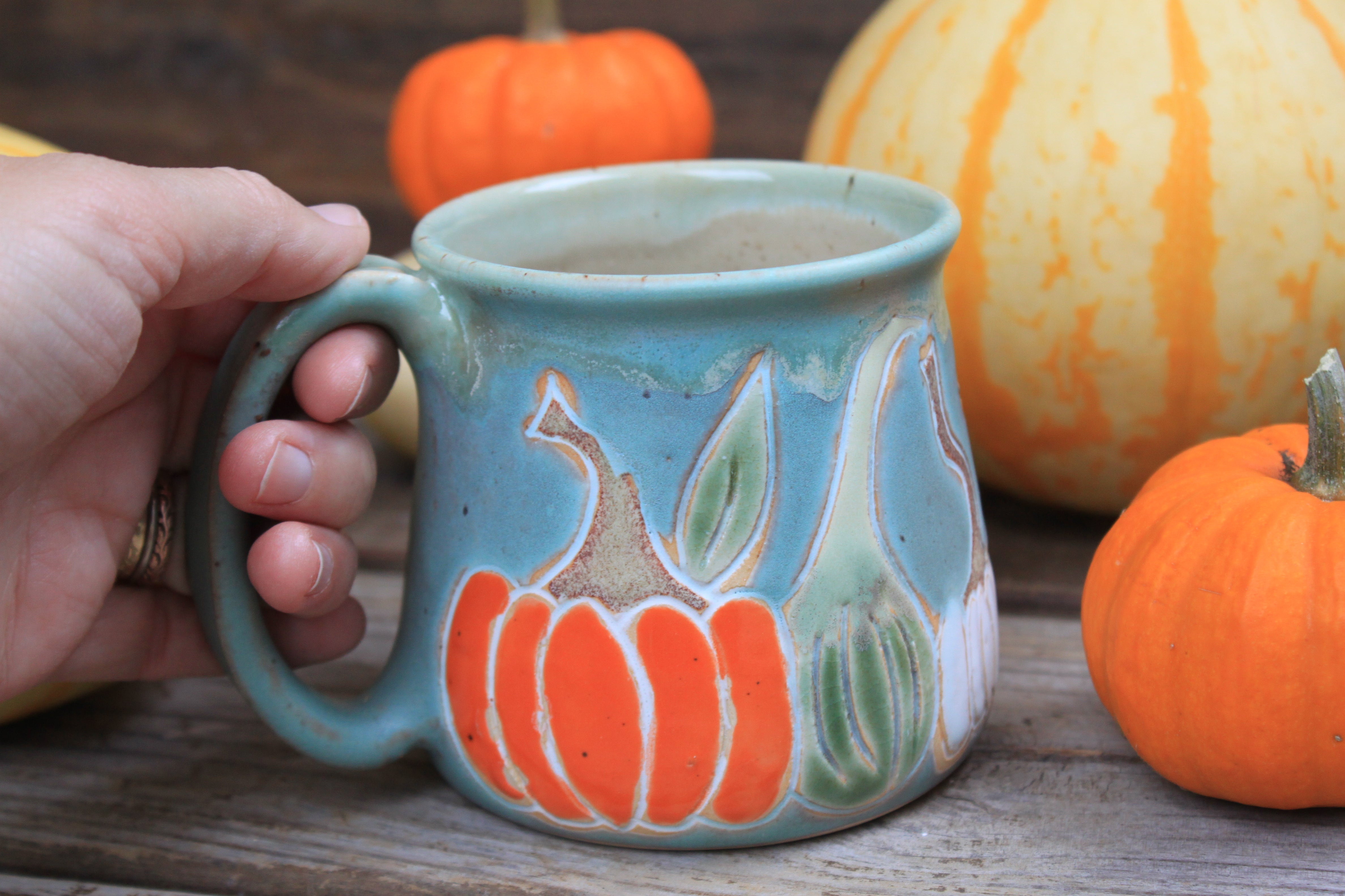 Gorgeous Gourds Mug, 16 oz