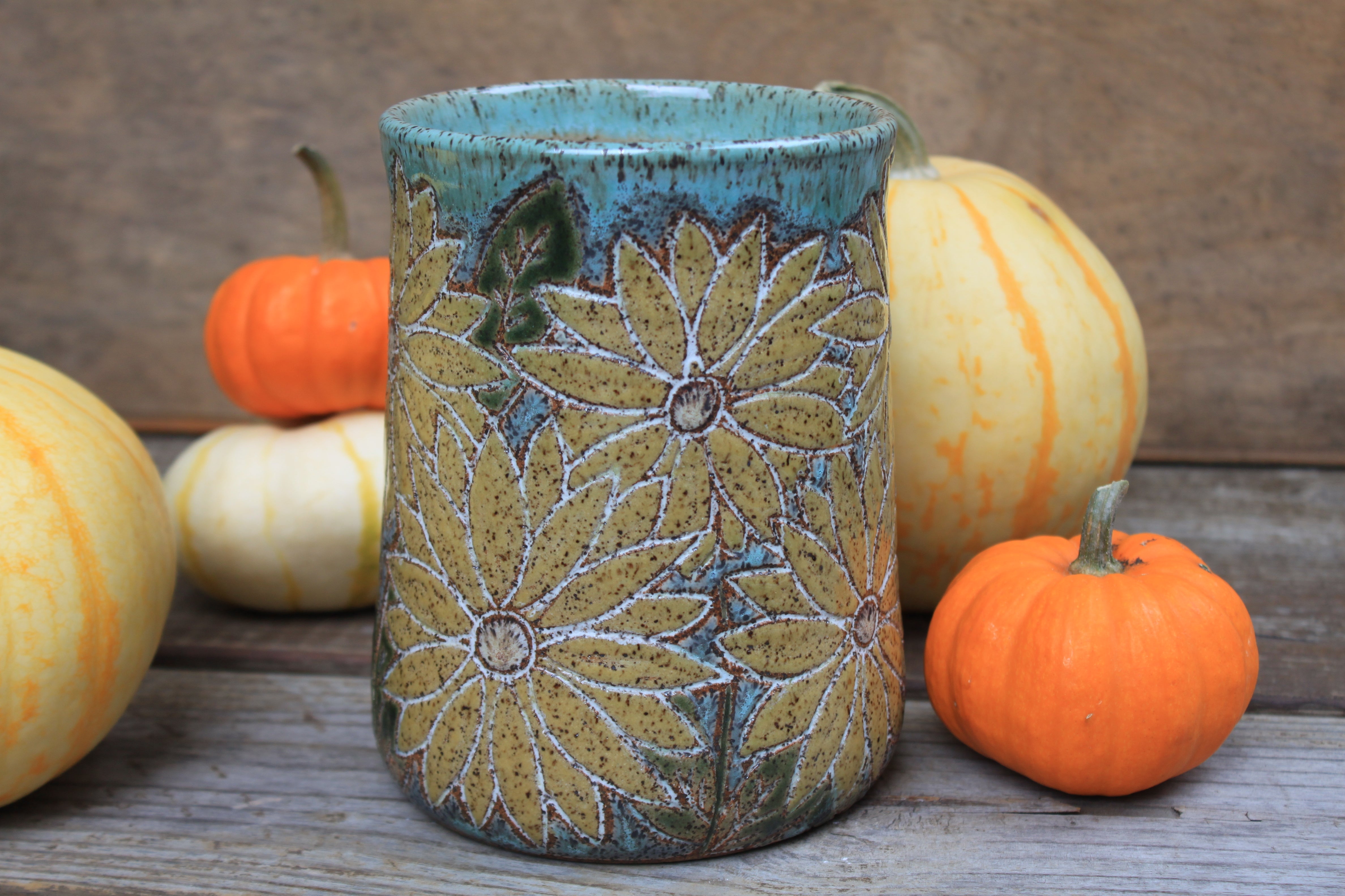 Sunflower Fields Forever Utensil Jar