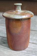 Load image into Gallery viewer, Wood Fired Garden Party Carved Lidded Jar
