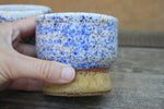 Load image into Gallery viewer, Blue Splatter and Honey Gold Sippers - sold separately, 10 oz
