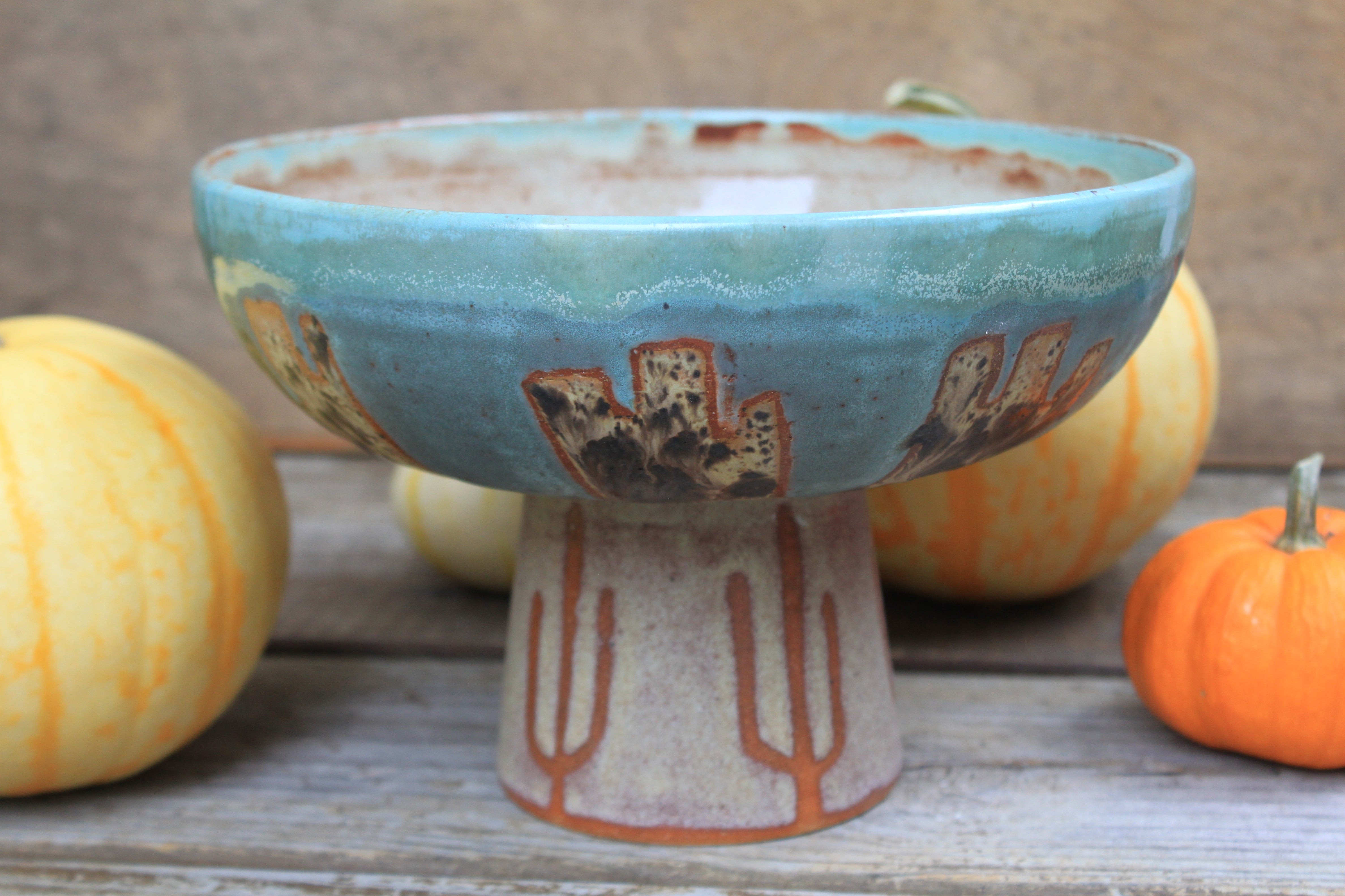 Butte-iful Desert Days Pedestal Bowl