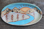 Load image into Gallery viewer, Distant Stony Mountains Rolling River Tray
