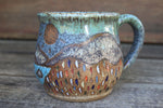 Load image into Gallery viewer, Wildflower Fields and Glacial Lake Days Carved Mug, 16 oz
