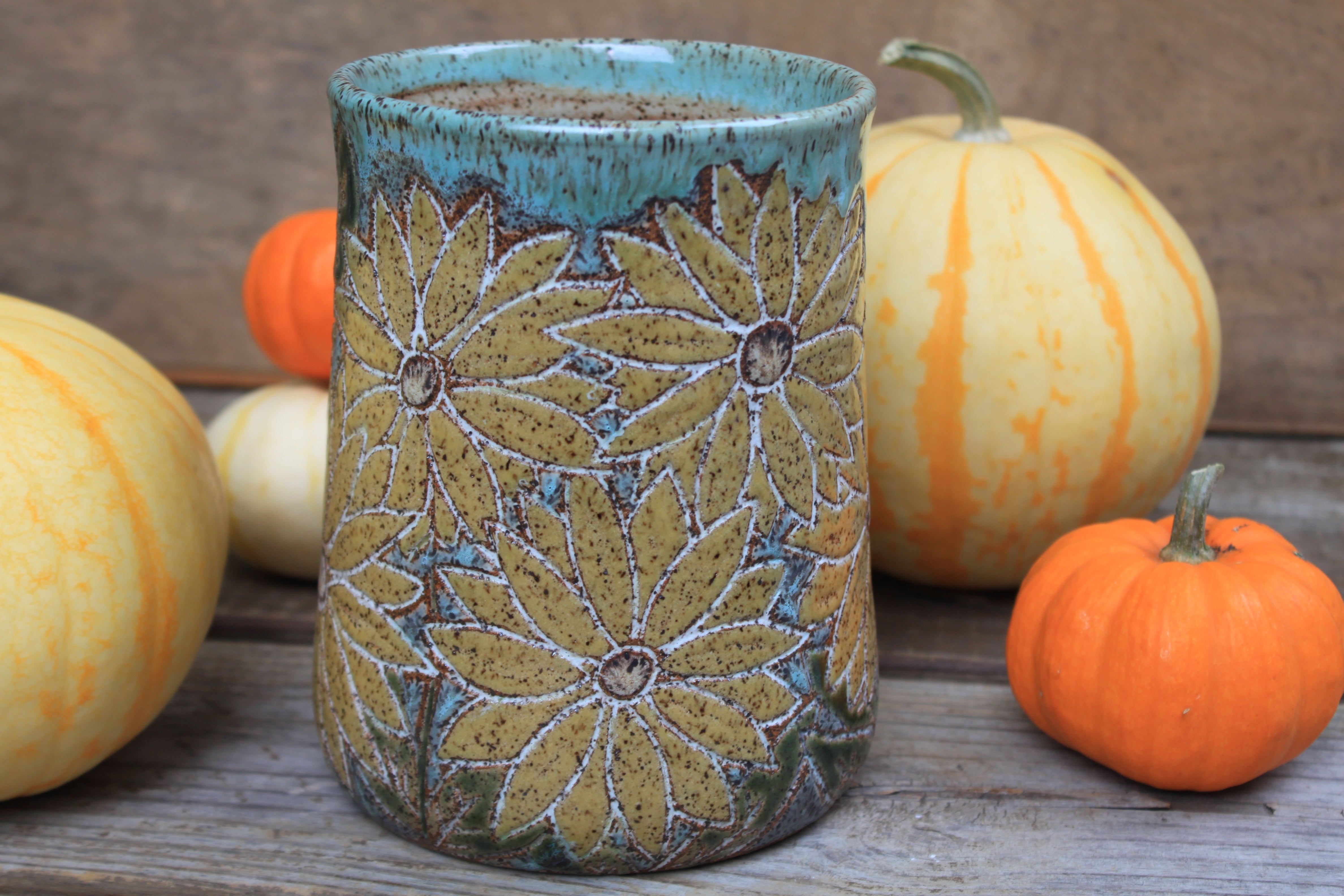 Sunflower Fields Forever Utensil Jar