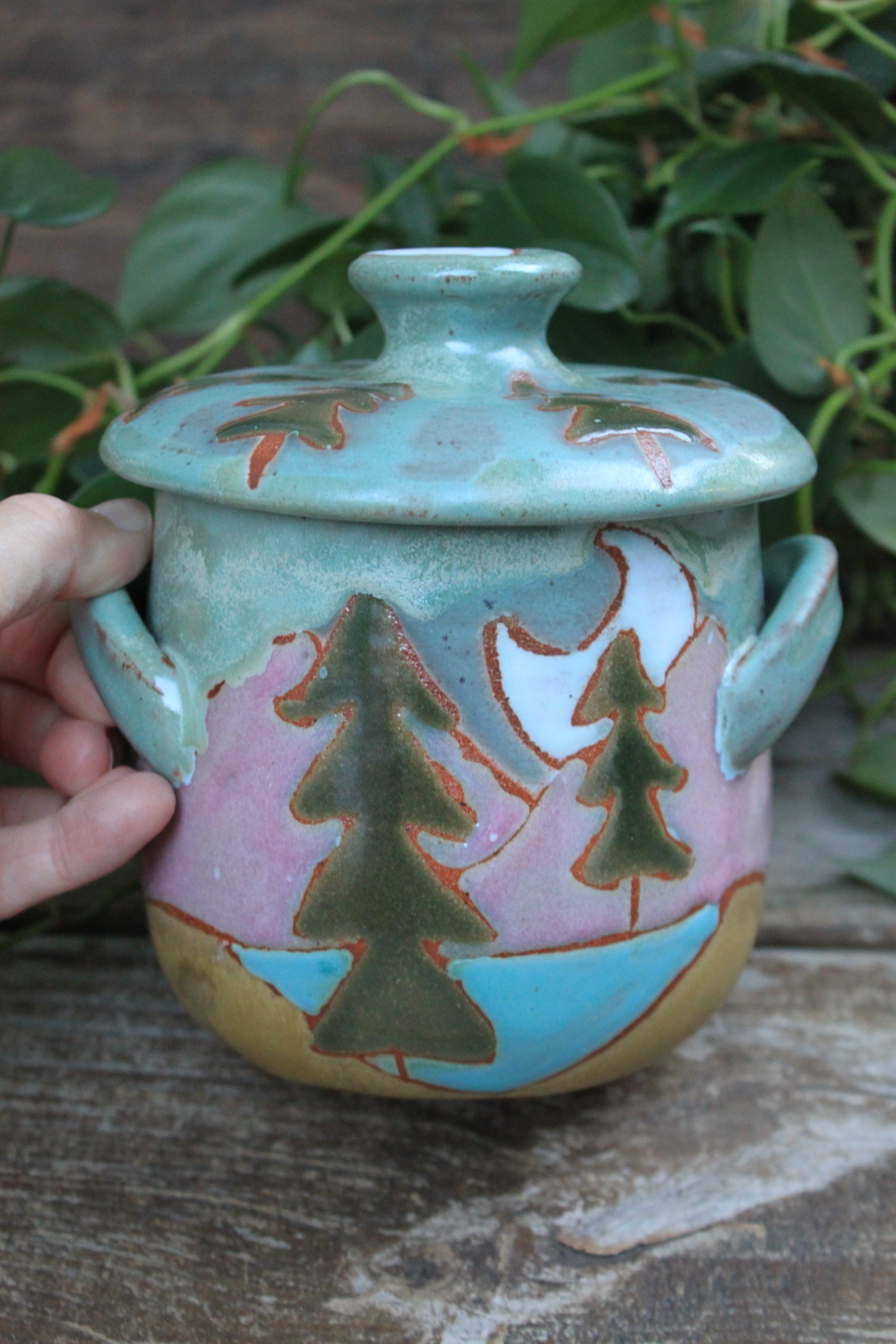 Evergreen Dreams Lidded Jar