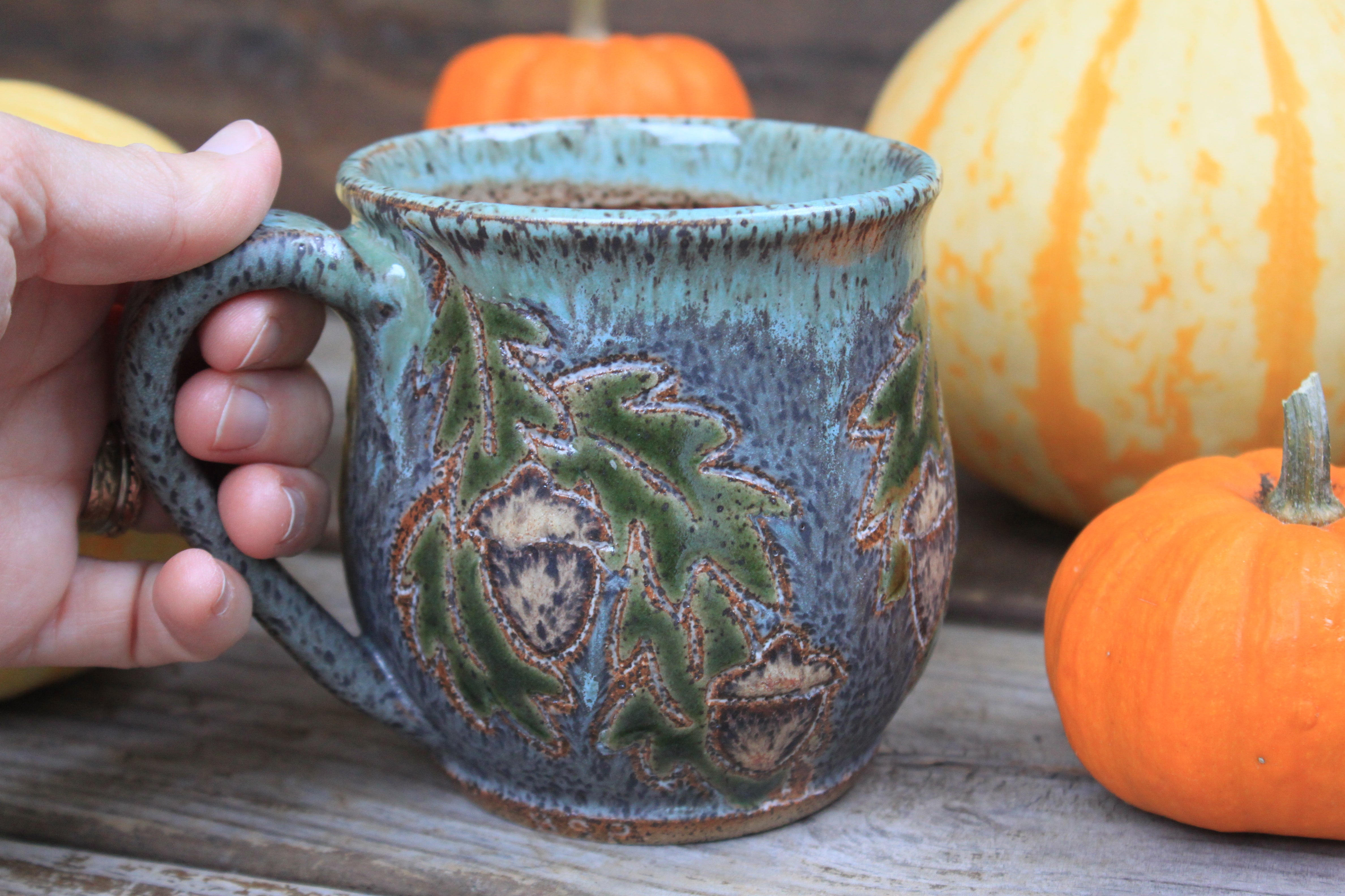 Awesome Acorns Foliage Mug, 18 oz