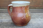 Load image into Gallery viewer, Wood Fired Carved Carved Scalloped Pattern Mug, 13 oz
