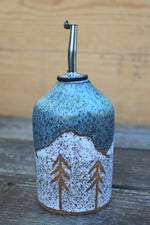 Load image into Gallery viewer, Snowy High Peaks River Nights Olive Oil Cruet, 11 oz
