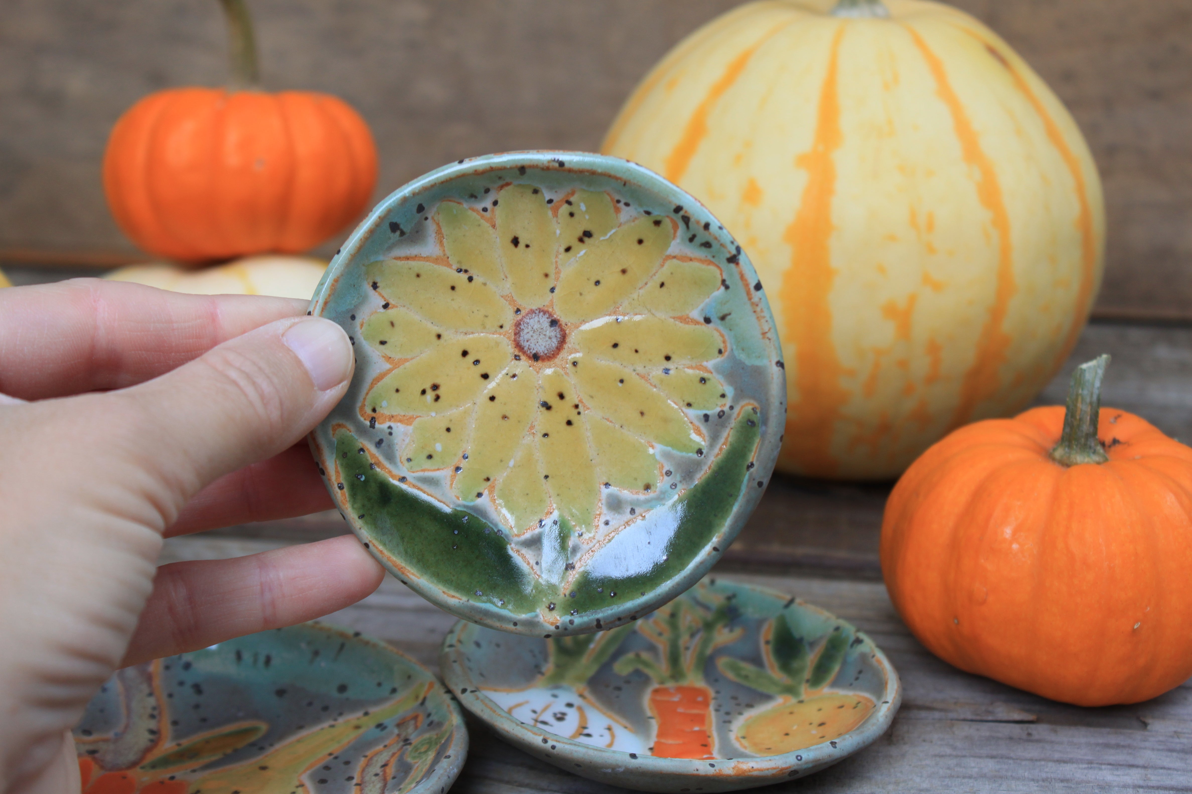 Festive Fall Mini Trinket Dish Trio, sold separately