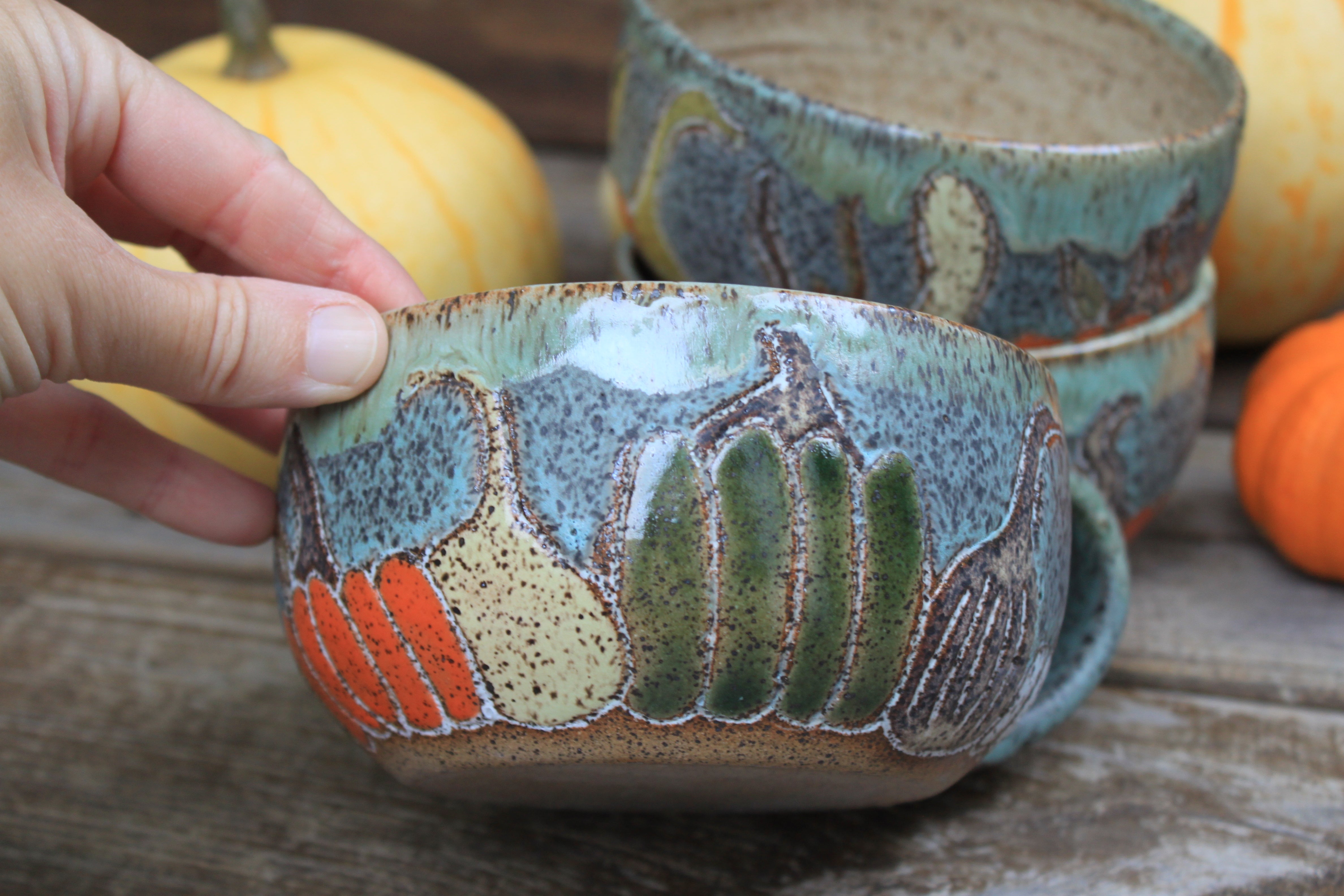 Gorgeous Gourds Soup Season Mug Bowls, 22 oz - sold separately