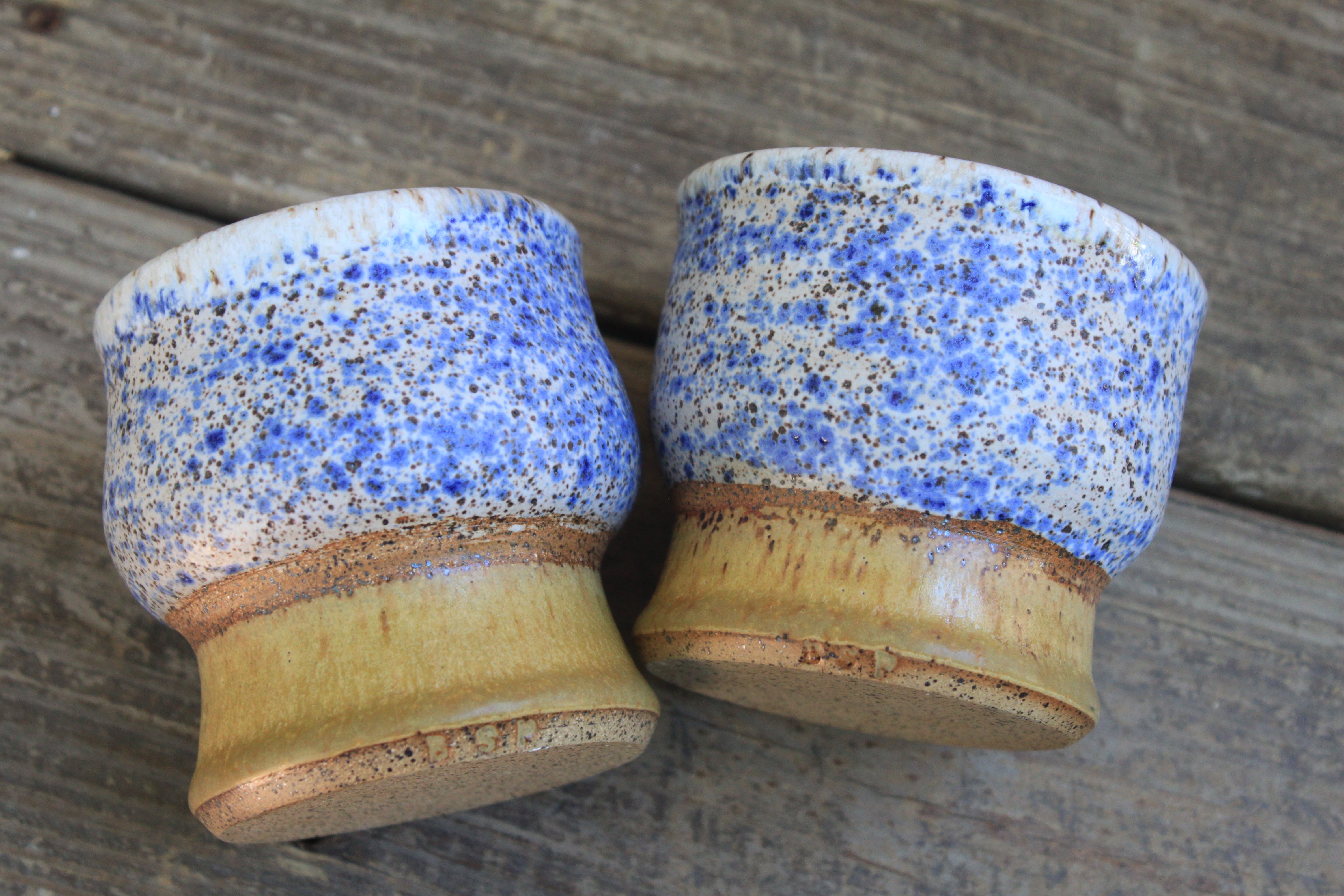 Blue Splatter and Honey Gold Sippers - sold separately, 10 oz