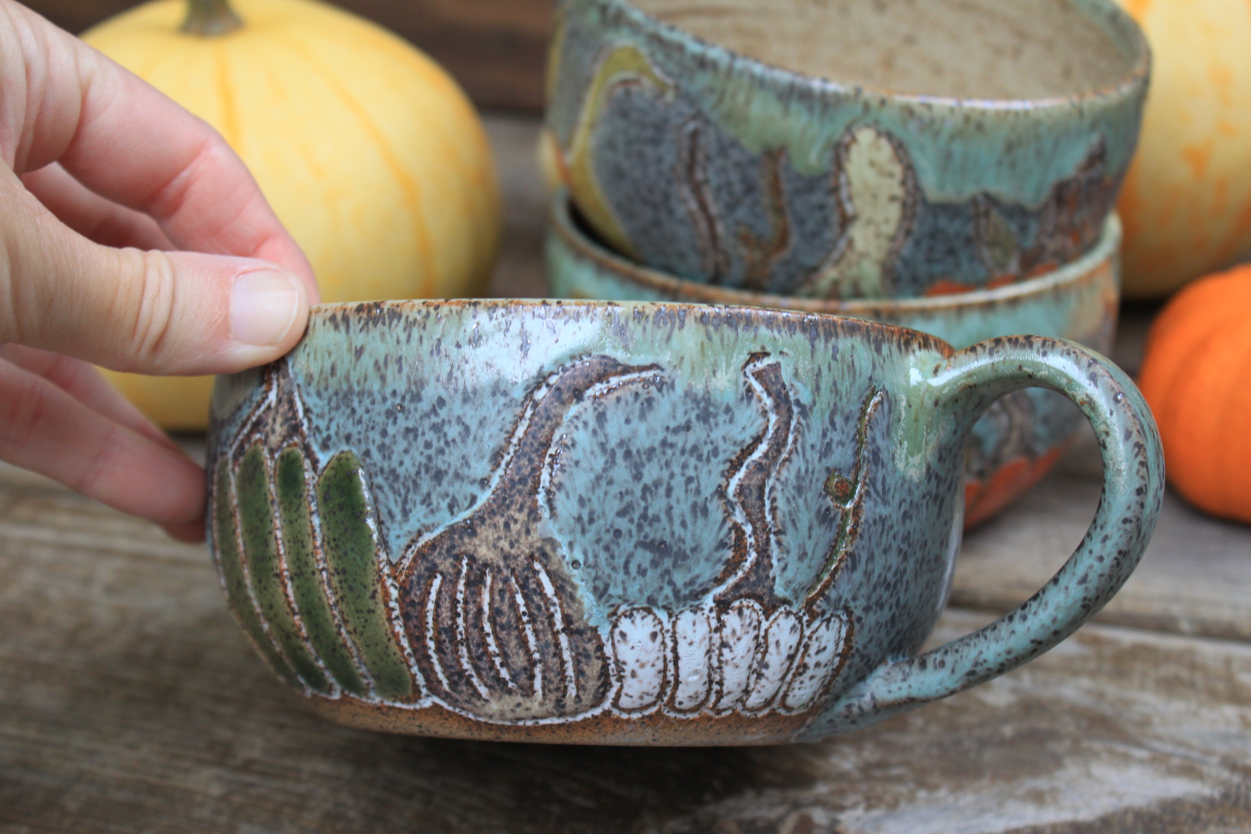 Gorgeous Gourds Soup Season Mug Bowls, 22 oz - sold separately