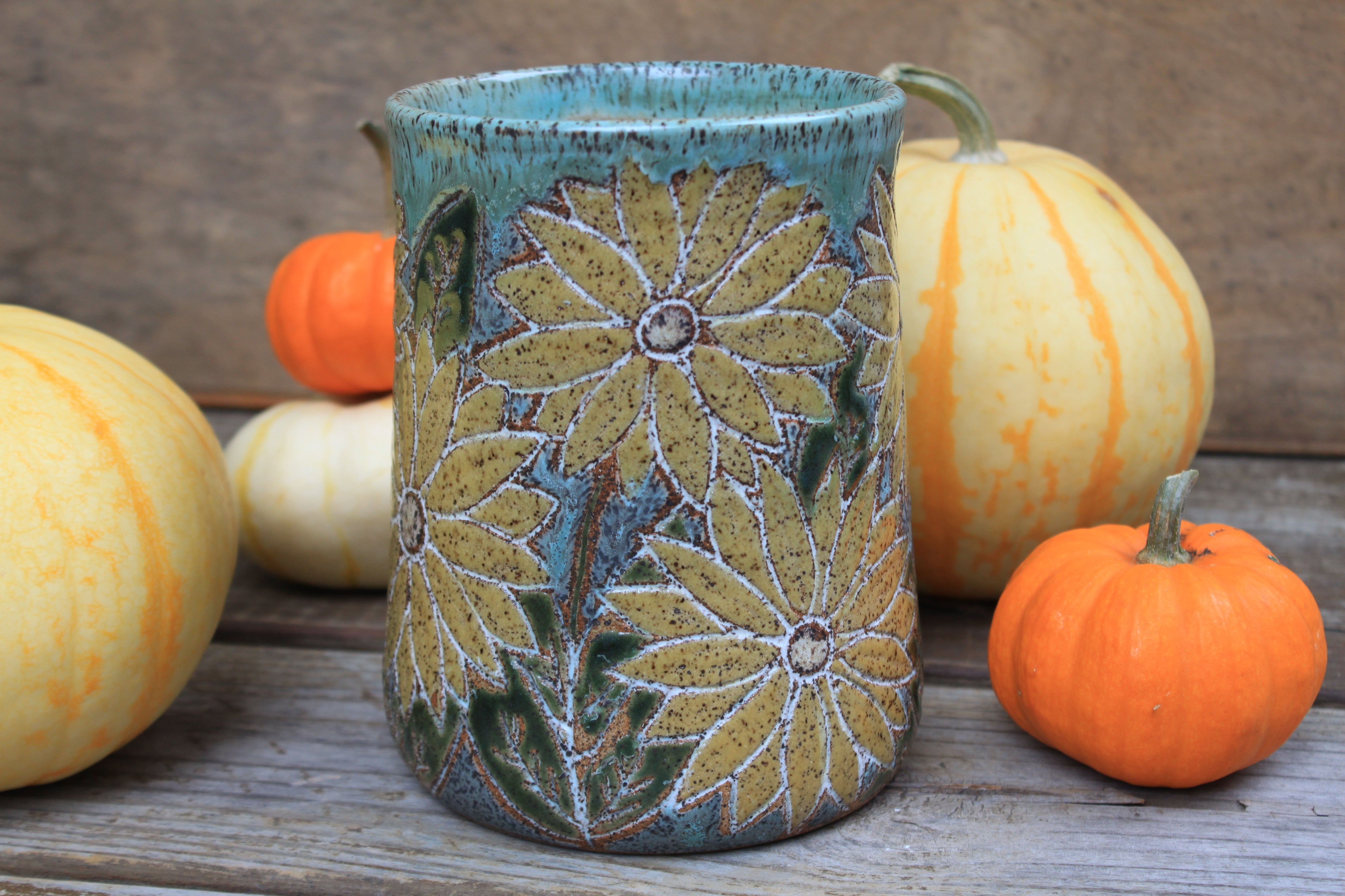 Sunflower Fields Forever Utensil Jar