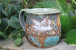 Load image into Gallery viewer, Snowy Egret Carved Mug, 18 oz
