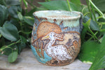 Load image into Gallery viewer, Snowy Egret Carved Mug, 18 oz
