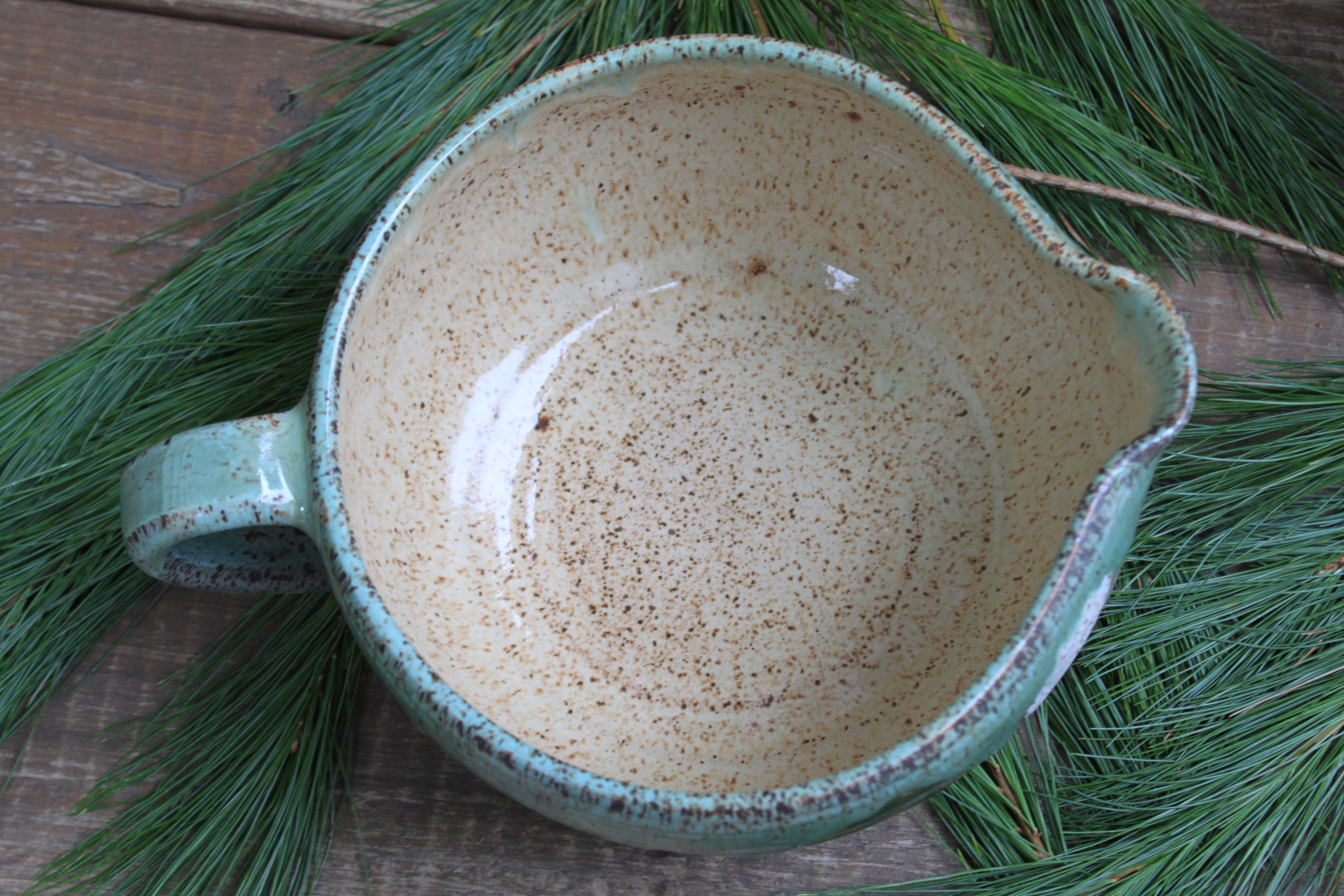 Rolling River Forest Day and Night Handled Mixing Bowl