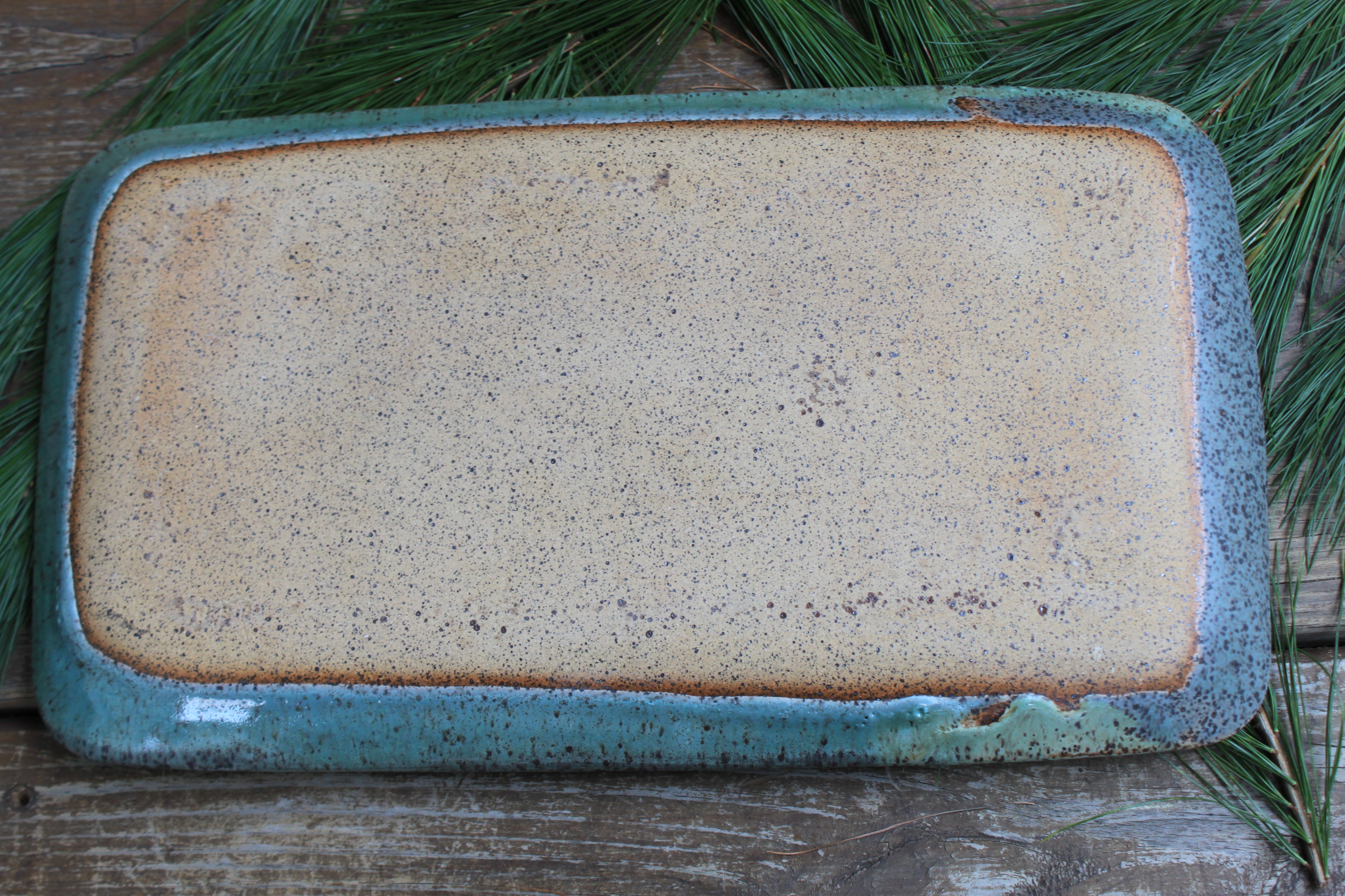 Distant Snowy Mountains Rolling River Tray