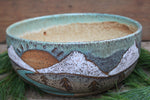 Load image into Gallery viewer, Distant High Peaks Rolling River Sunset XL Serving Bowl
