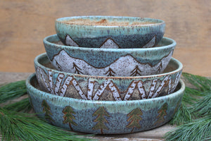 Journey Through the Mountains Nesting Bowl Set of 4