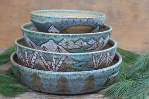 Journey Through the Mountains Nesting Bowl Set of 4