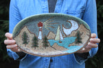 Load image into Gallery viewer, Acadia National Park Coastal Cliffs and Sailboat Platter
