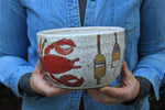 Load image into Gallery viewer, Lobster Lovers Serving Bowl, Blue and Red
