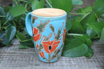 Load image into Gallery viewer, Poppy Party Carved Handled Travel Mug, 16 oz
