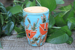 Load image into Gallery viewer, Poppy Party Carved Handled Travel Mug, 16 oz
