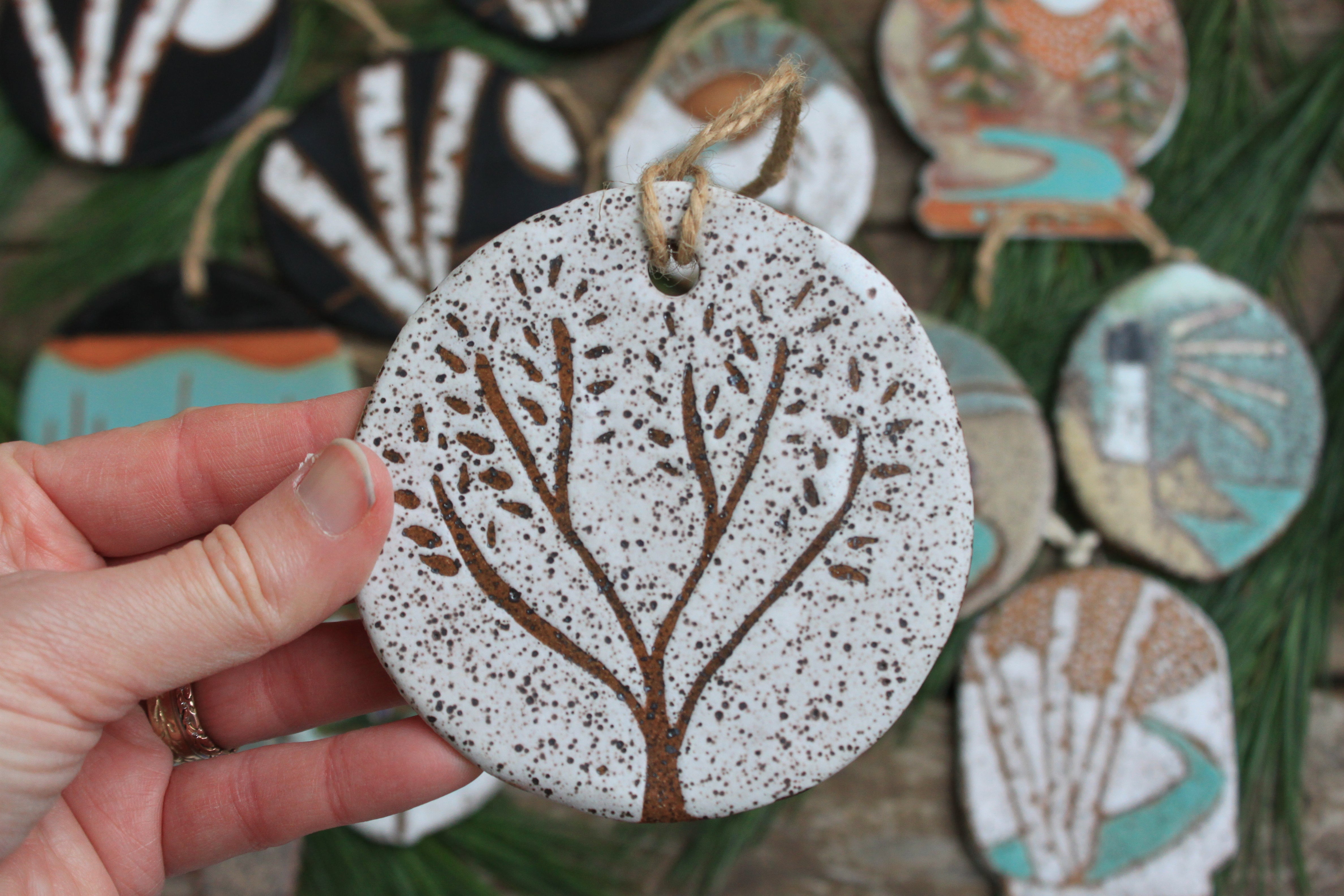 Snowy Tree Ornament