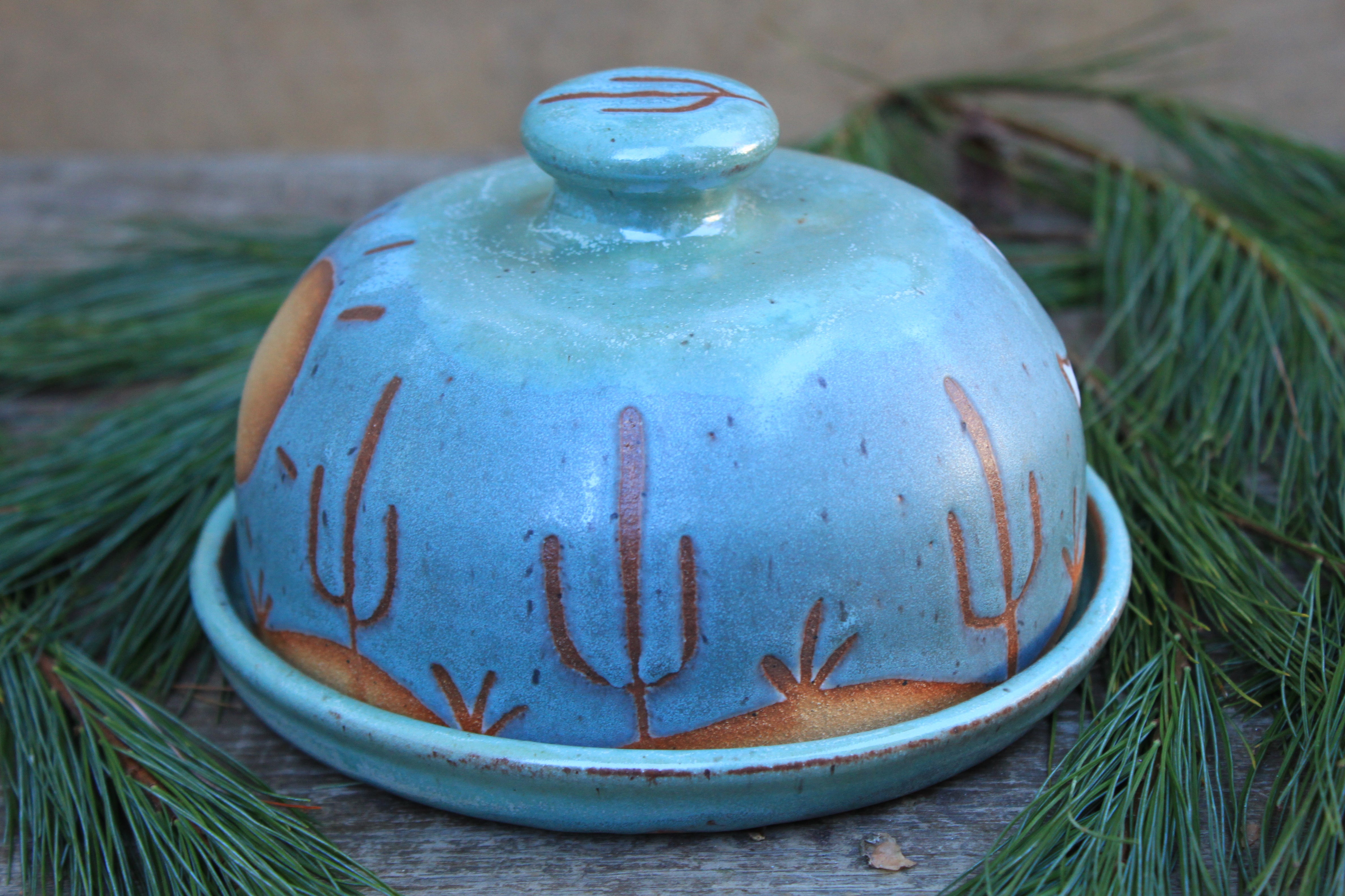 Seconds Sale! Desert Days and Nights Lidded (Butter) Dish