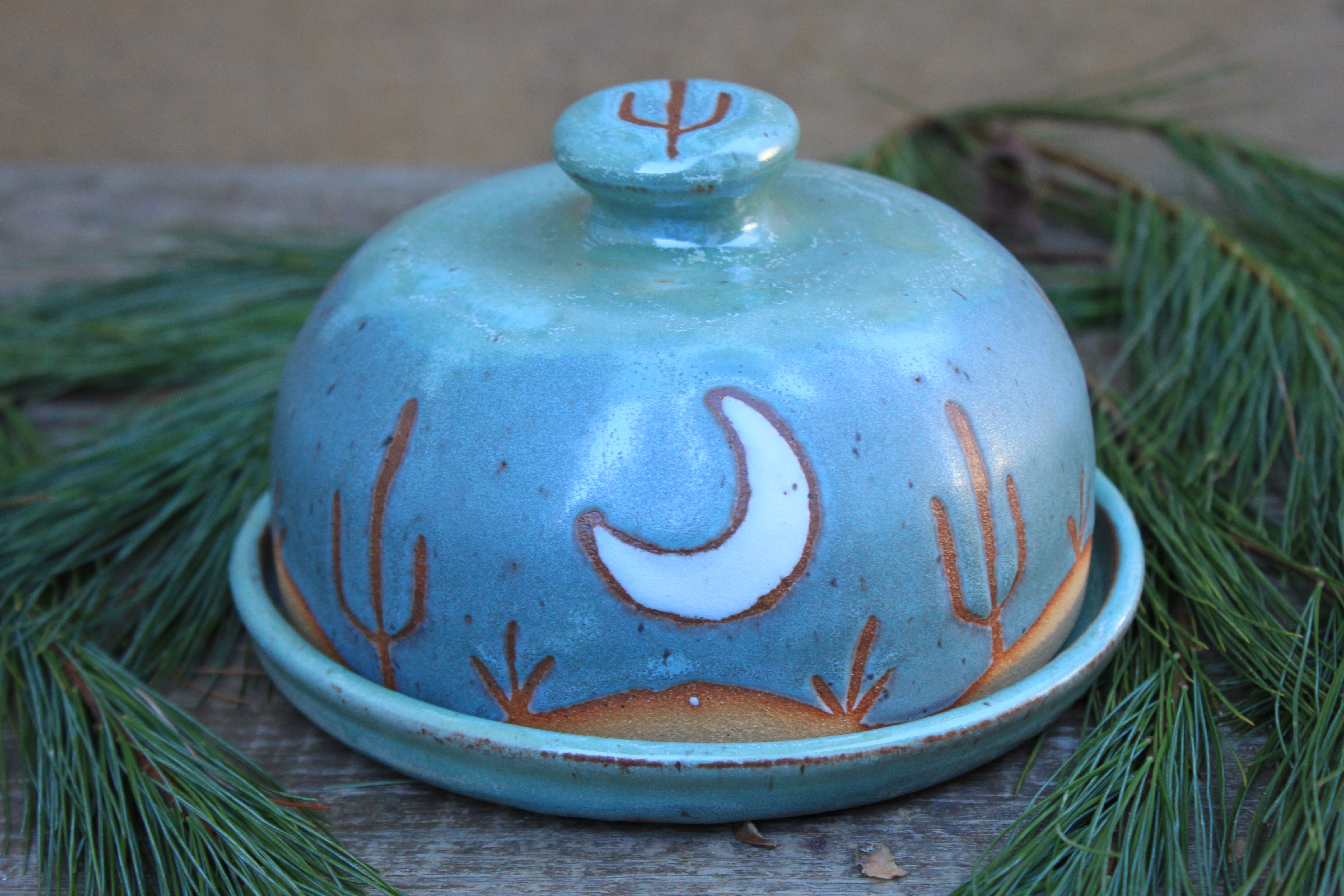 Seconds Sale! Desert Days and Nights Lidded (Butter) Dish