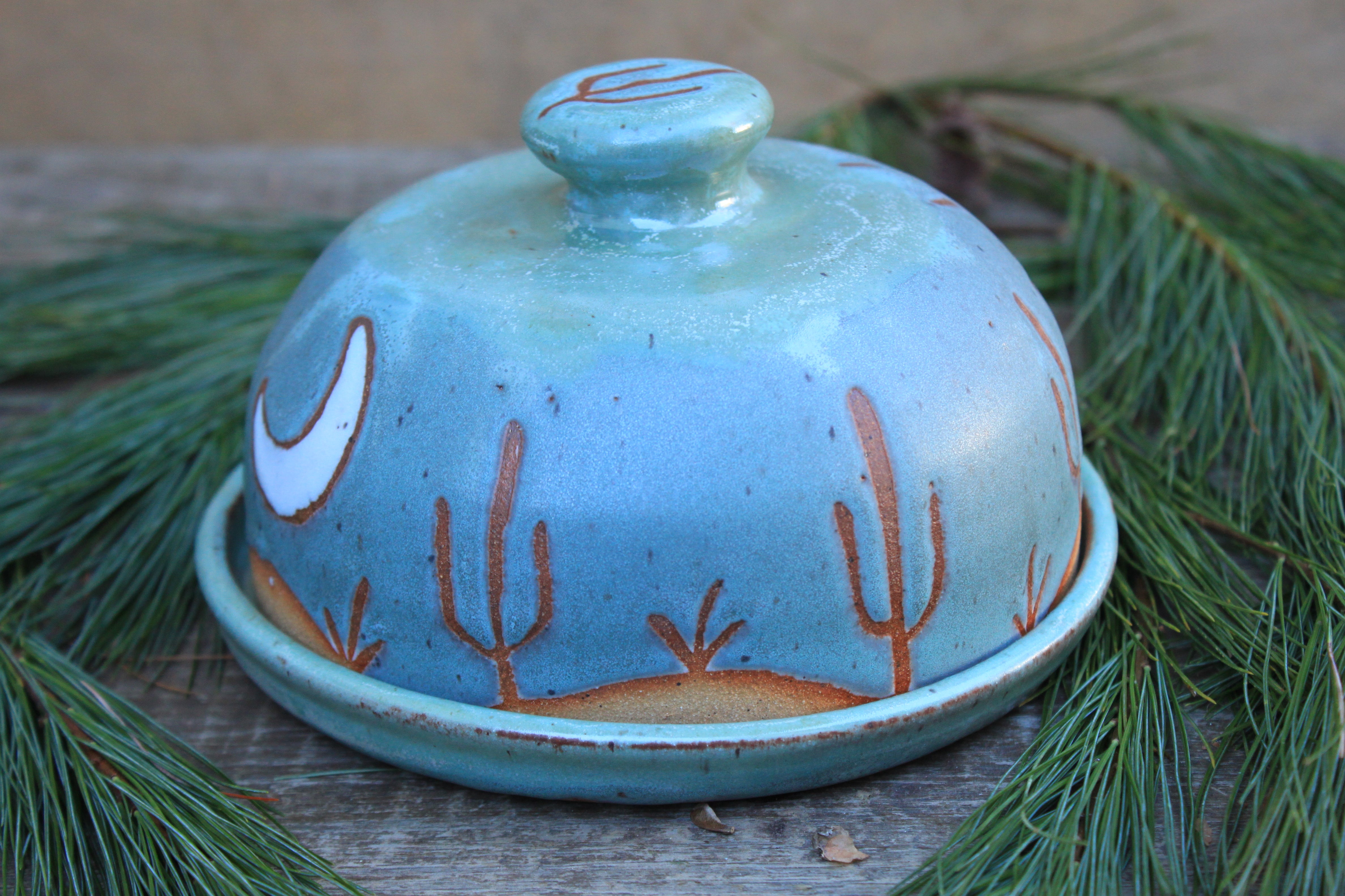 Seconds Sale! Desert Days and Nights Lidded (Butter) Dish