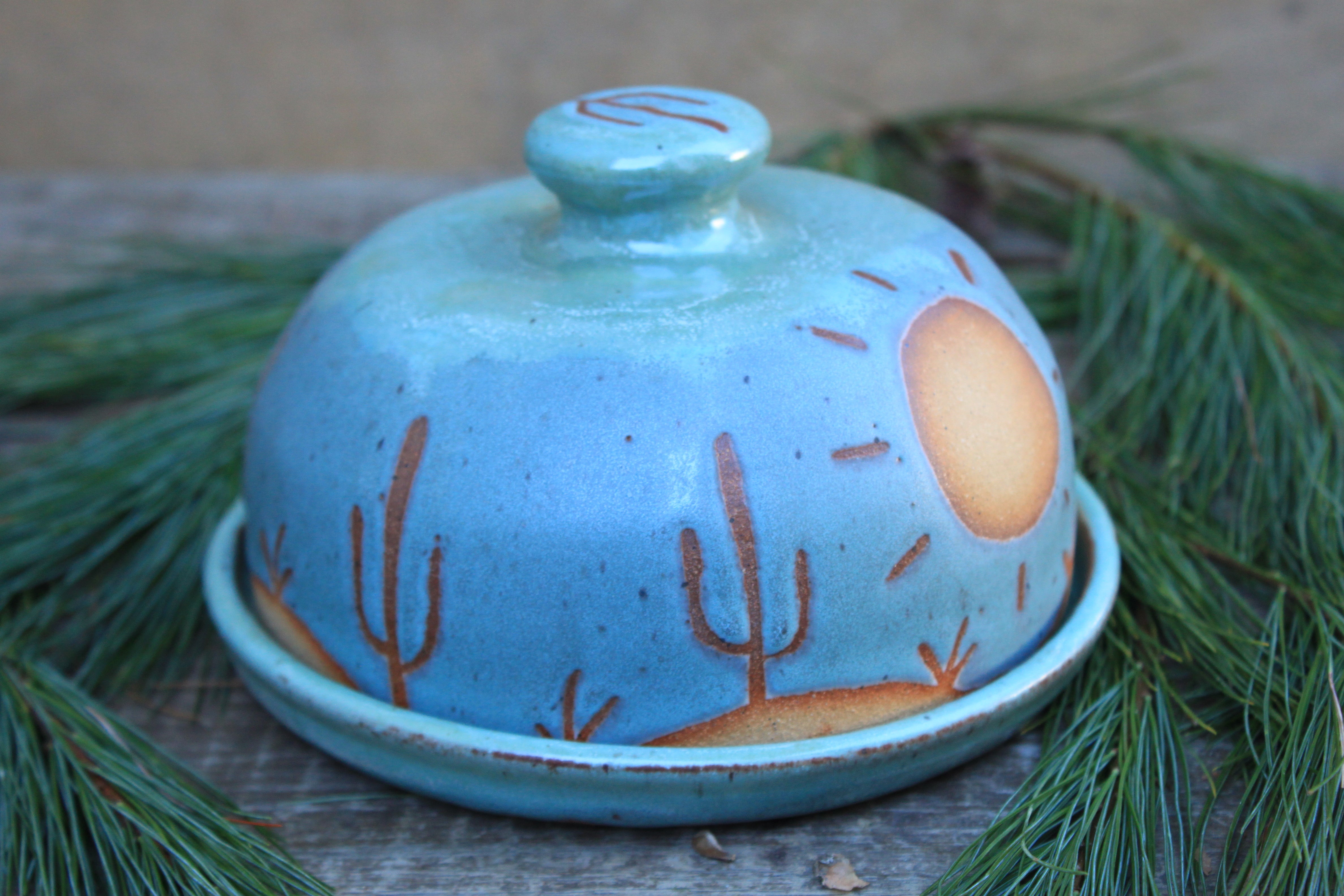 Seconds Sale! Desert Days and Nights Lidded (Butter) Dish