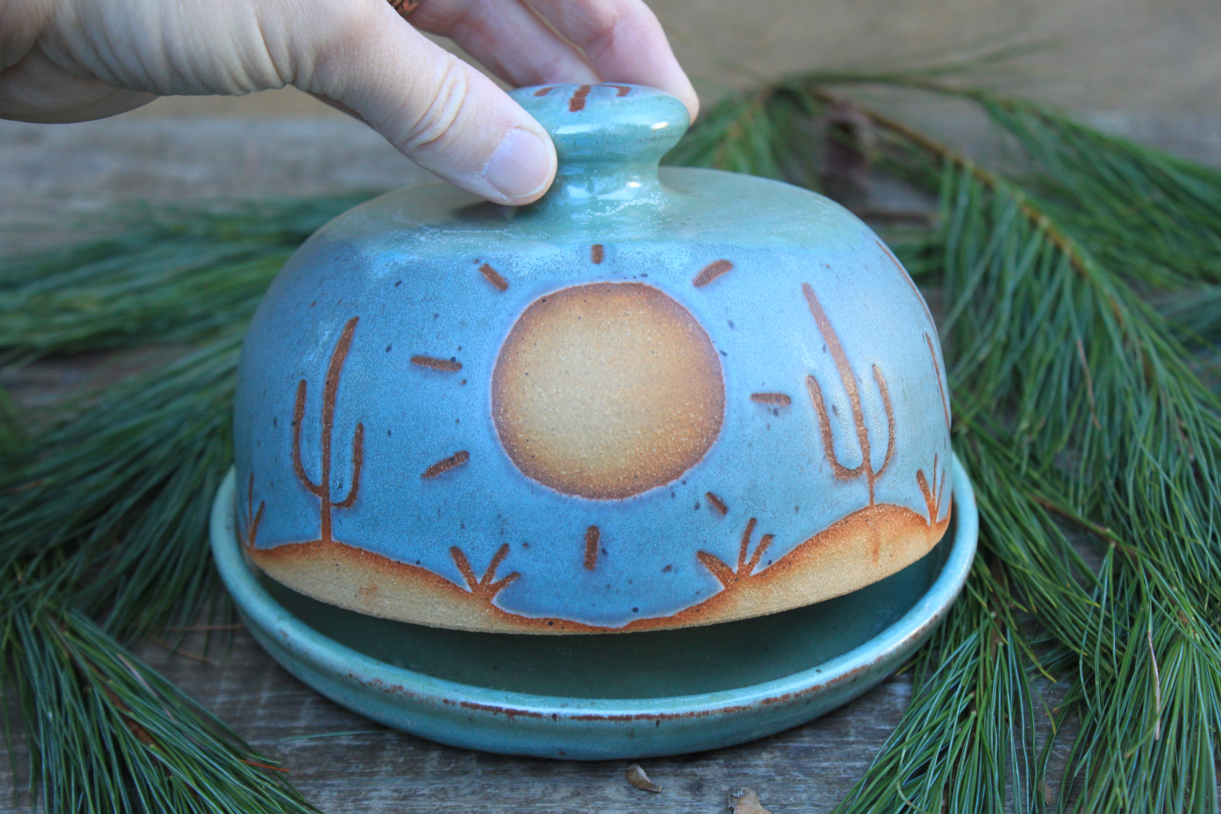 Seconds Sale! Desert Days and Nights Lidded (Butter) Dish