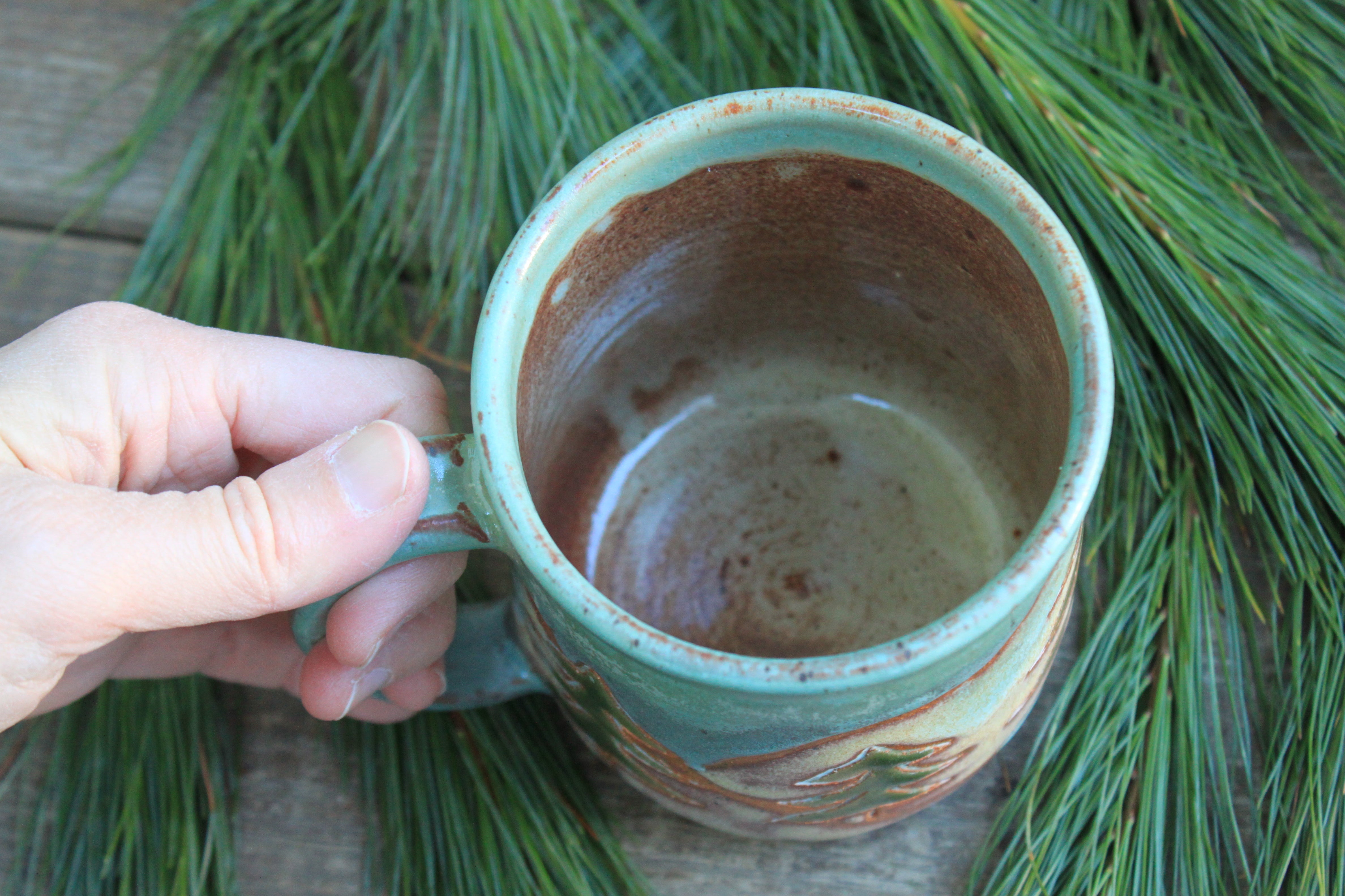 Sequoia Lake Days Carved Mug, 17 oz