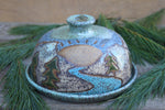 Load image into Gallery viewer, Seconds Sale! Rolling River and Evergreen Lidded (Butter) Dish
