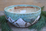 Load image into Gallery viewer, Glacial Lakes in Snowy Mountains Sunset Bowl
