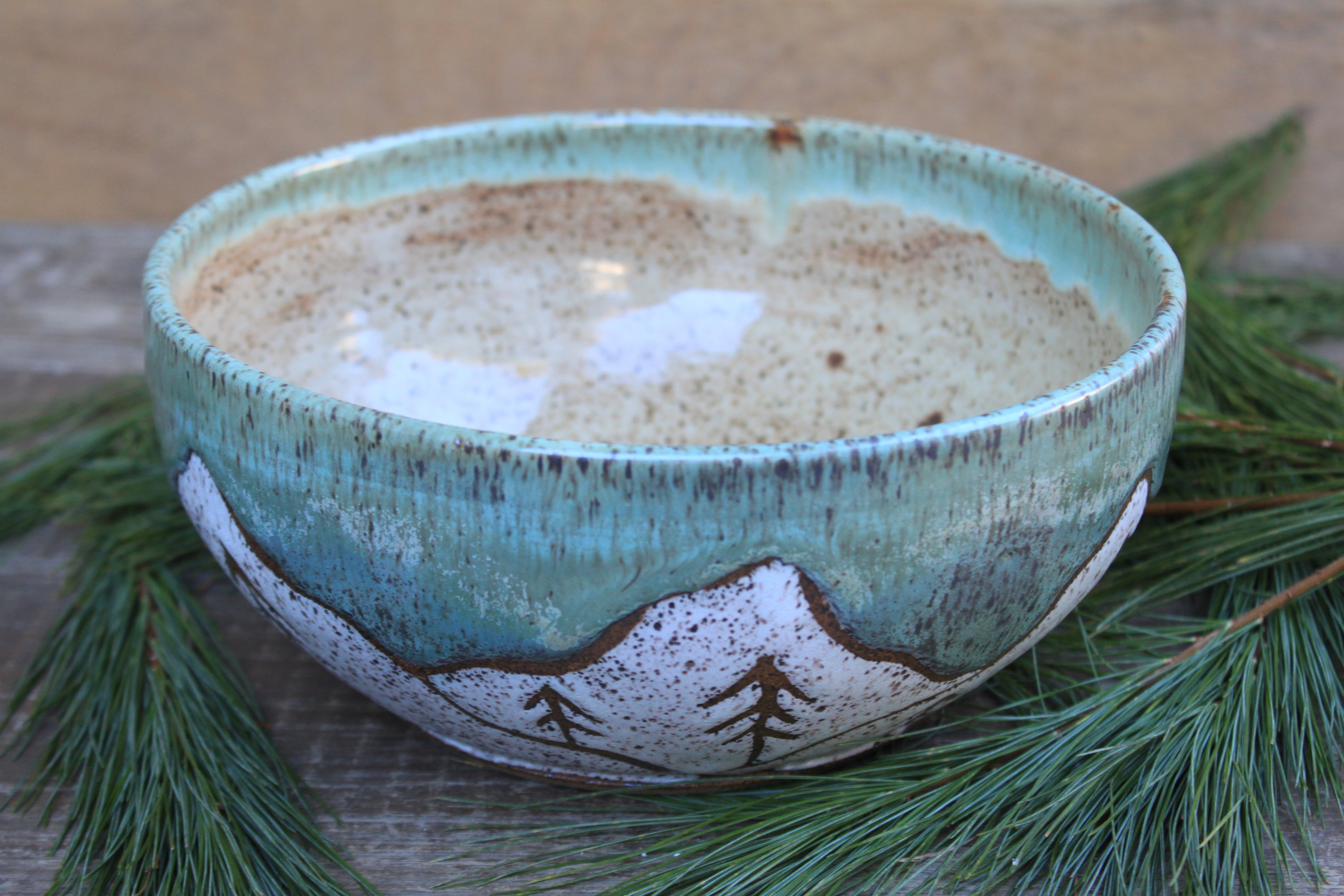 Glacial Lakes in Snowy Mountains Sunset Bowl