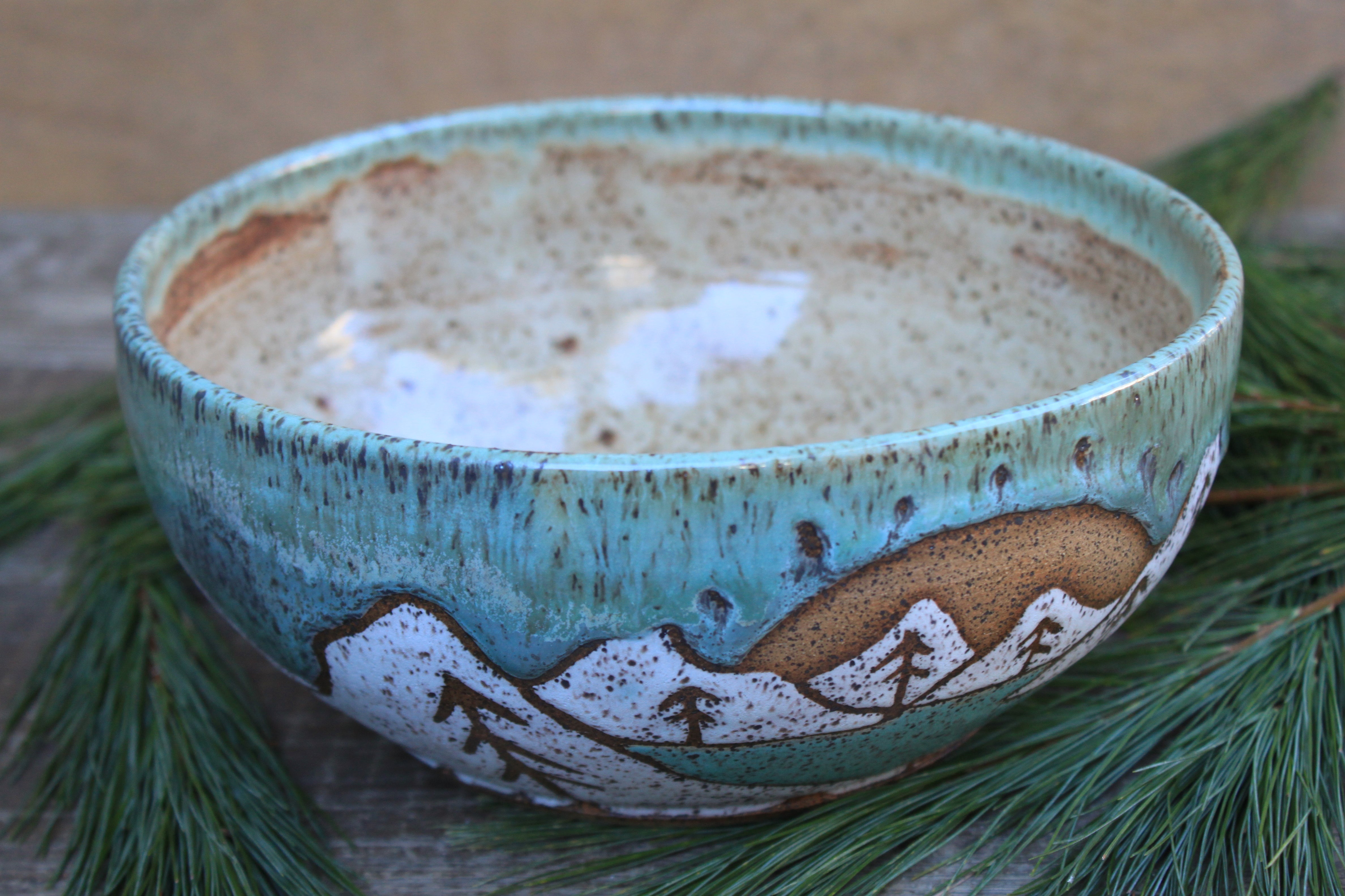 Glacial Lakes in Snowy Mountains Sunset Bowl