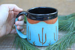 Load image into Gallery viewer, Turquoise Desert Mountain Mug, 17 oz
