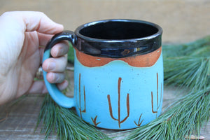 Turquoise Desert Mountain Mug, 17 oz