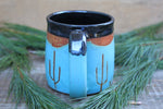 Load image into Gallery viewer, Turquoise Desert Mountain Mug, 17 oz
