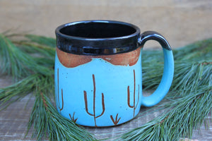 Turquoise Desert Mountain Mug, 17 oz