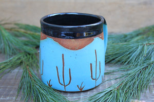 Turquoise Desert Mountain Mug, 17 oz