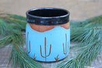 Load image into Gallery viewer, Turquoise Desert Mountain Mug, 17 oz
