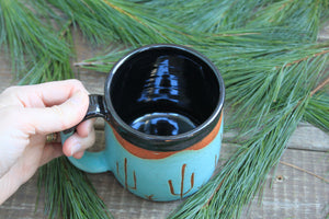 Turquoise Desert Mountain Mug, 17 oz