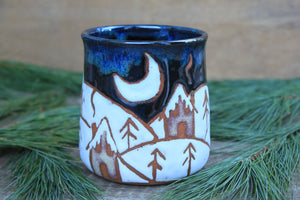 Snowy Ginger Bread House Hills Mug, 18 oz